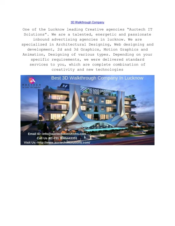 3d walkthrough company