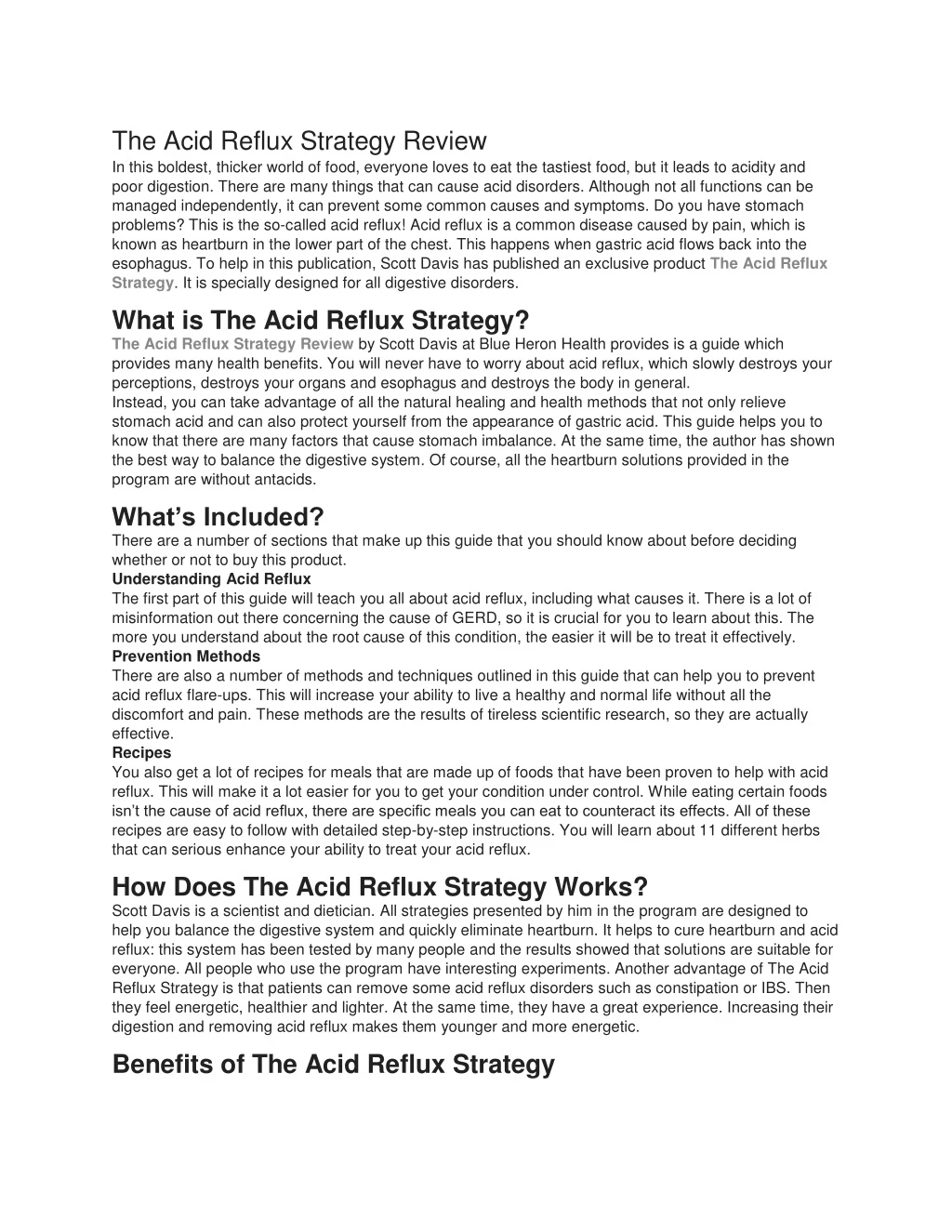 the acid reflux strategy review in this boldest