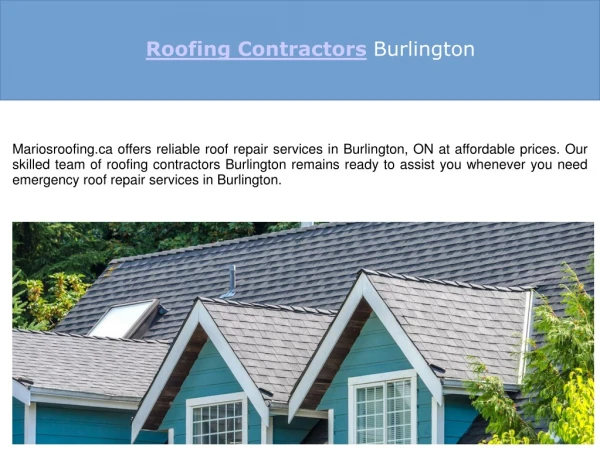 Roofing Contractors Burlington