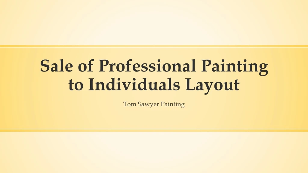 sale of professional painting to individuals layout