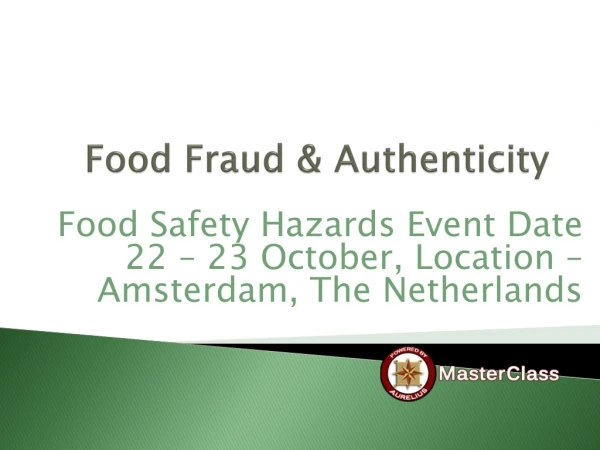 food fraud authenticity