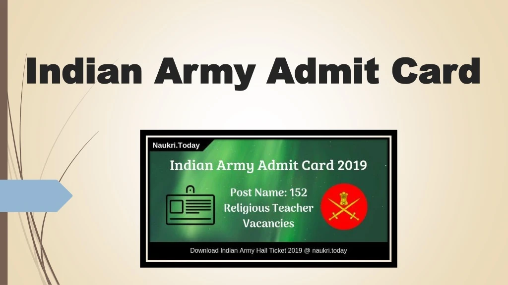 indian army admit card