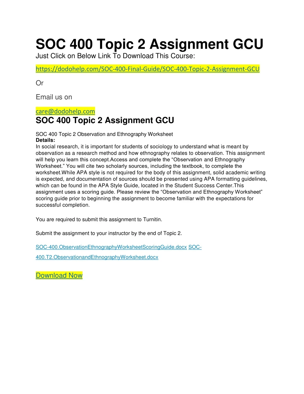 soc 400 topic 2 assignment gcu just click