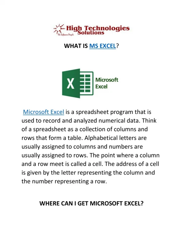 Advanced Excel institute in Delhi