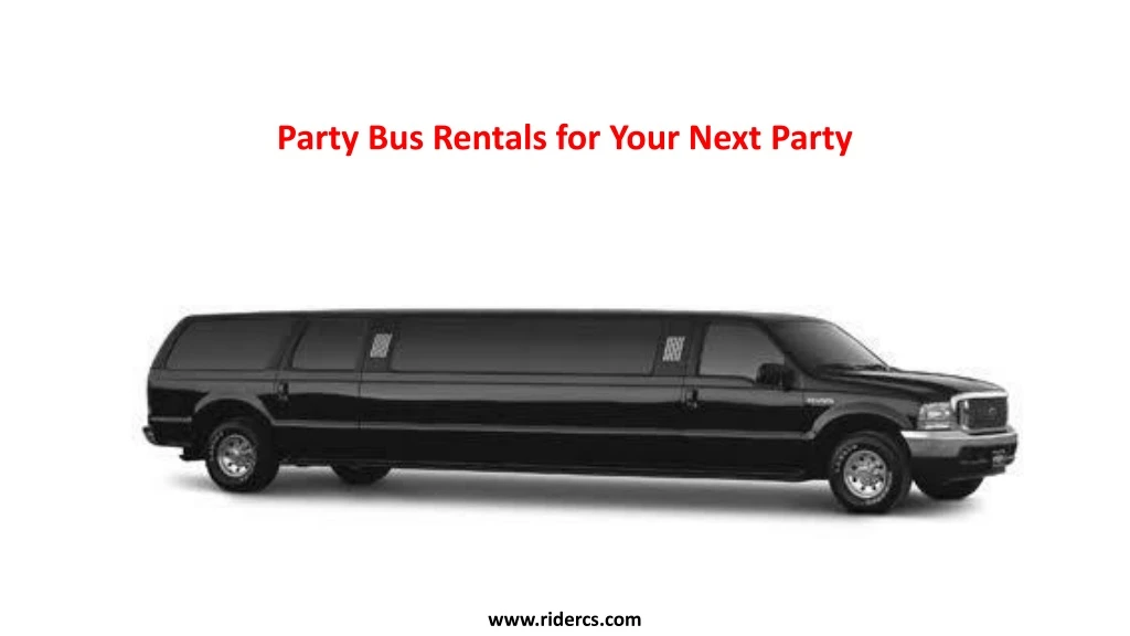 party bus rentals for your next party