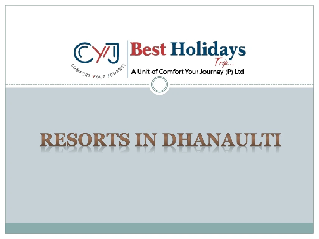resorts in dhanaulti