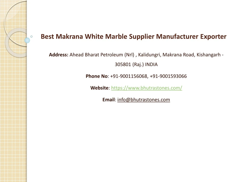 best makrana white marble supplier manufacturer exporter