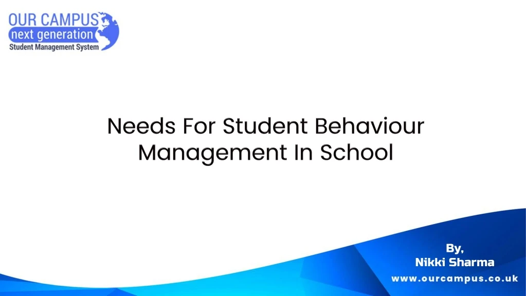 needs for student behaviour management in school