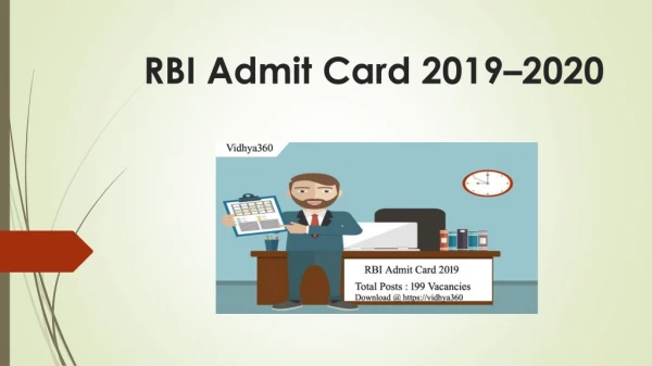 Download RBI Admit Card 2019 | RBI Grade B Admit Card @ rbi.org.in