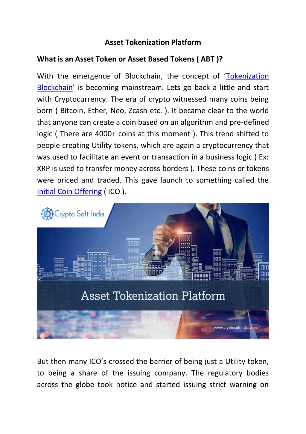 asset tokenization platform