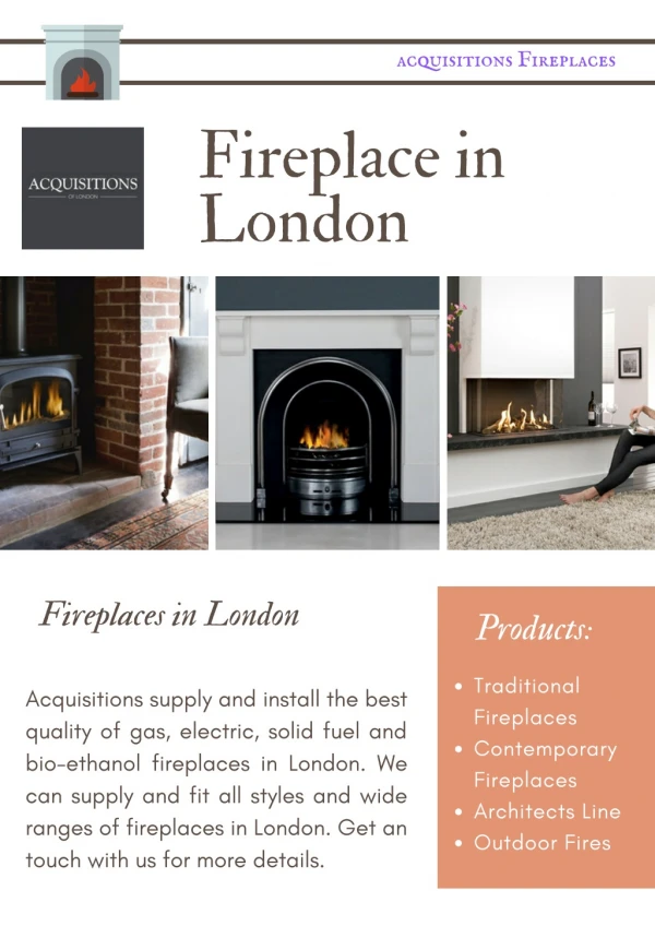 Fireplace in London - Acquisitions Fireplaces
