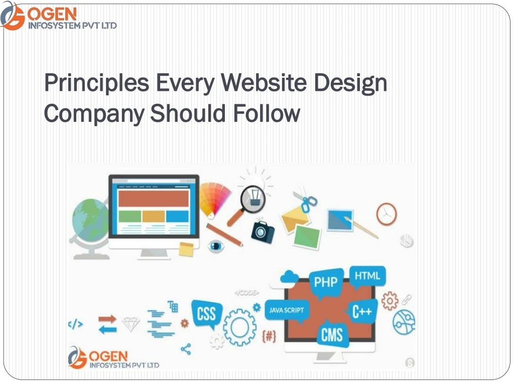 principles every website design company should follow