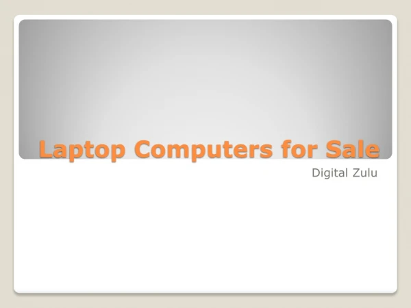 Get the Best Laptop Computers for Sale Online