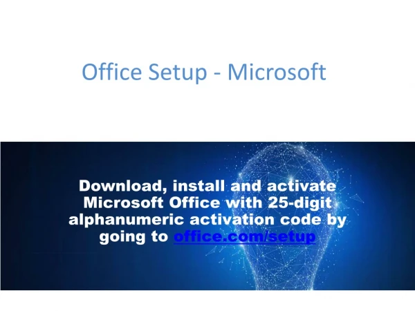 Office Setup - Download and Activate the Setup