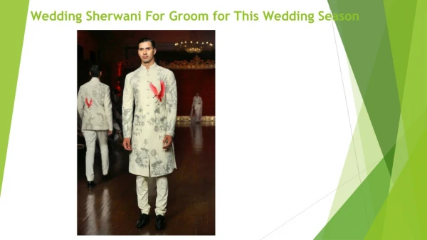 Wedding Sherwani For Groom For This Wedding Season only on Rohit Bal