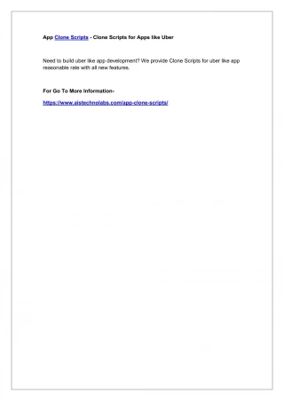 App Clone Scripts - Clone Scripts for Apps like Uber - slide 1