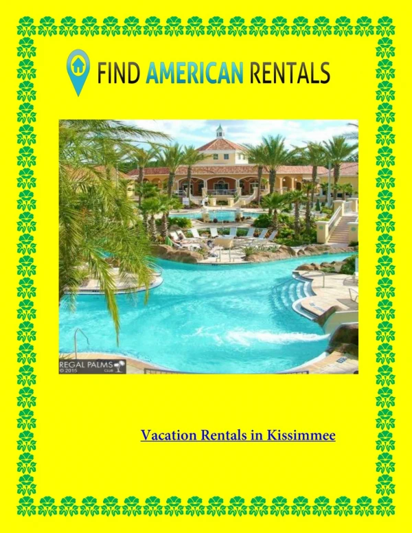 Vacation Rentals in Kissimmee