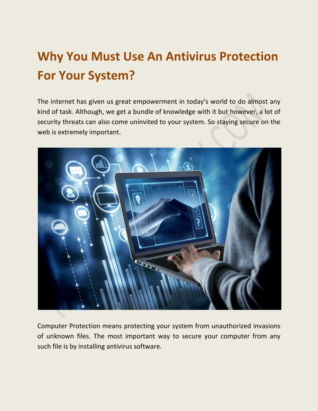 why you must use an antivirus protection for your
