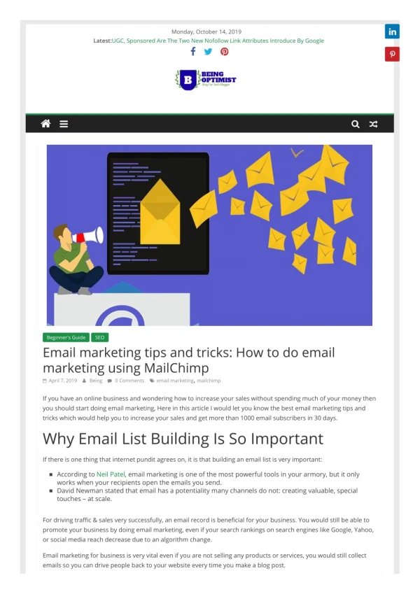 How to do email marketing using MailChimp