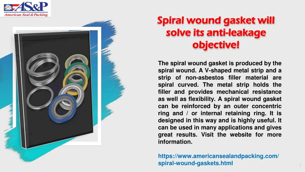 spiral wound gasket will solve its anti leakage