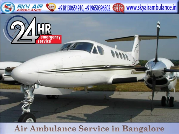 Rent Air Ambulance in Bangalore for Rapid Patient Transportation