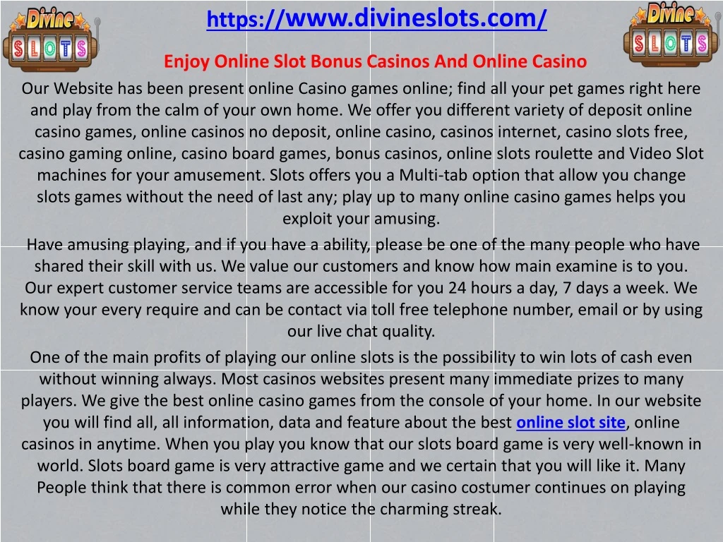 enjoy online slot bonus casinos and online casino