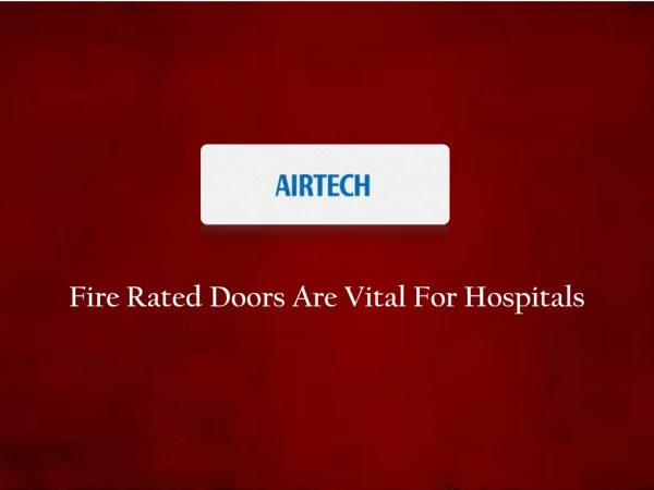 Fire Rated Doors Suppliers