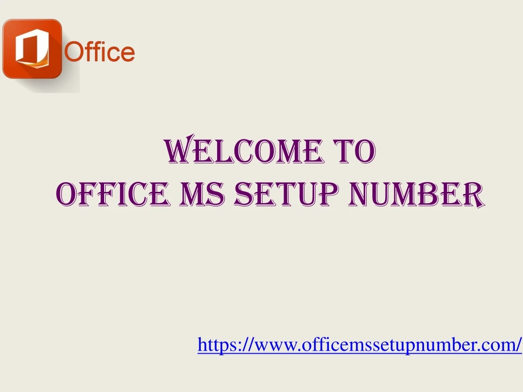 welcome to office ms setup number