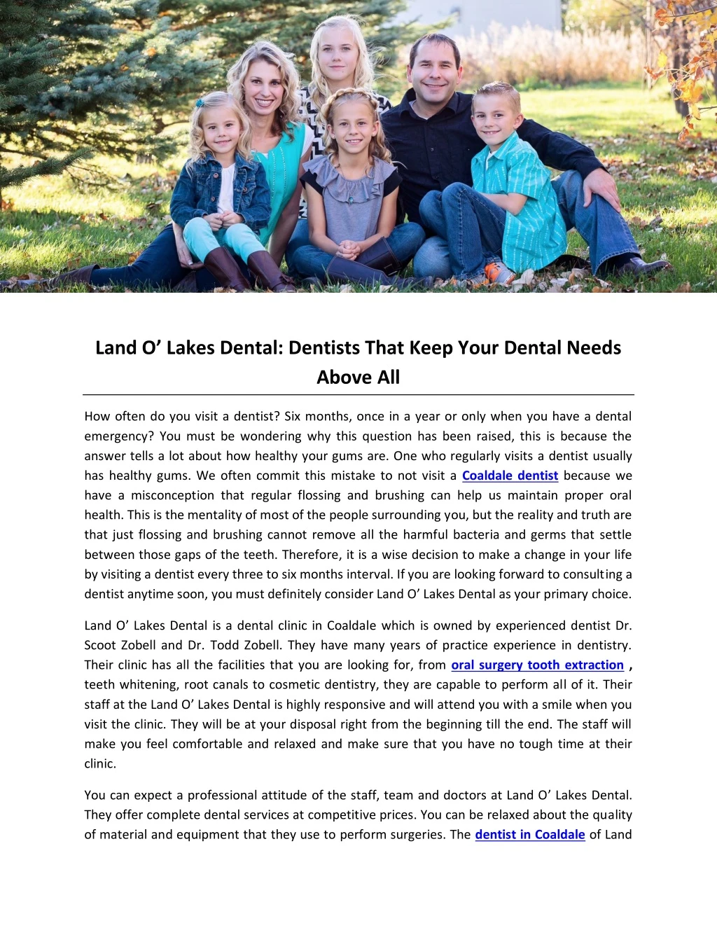 land o lakes dental dentists that keep your