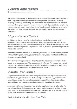 electronic cigarette kits - slide 1