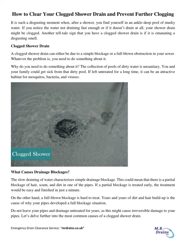 Tips for Drain Clearance and Prevention