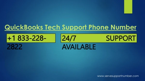 QuickBooks Technical Support Phone Number 1 833-228-2822