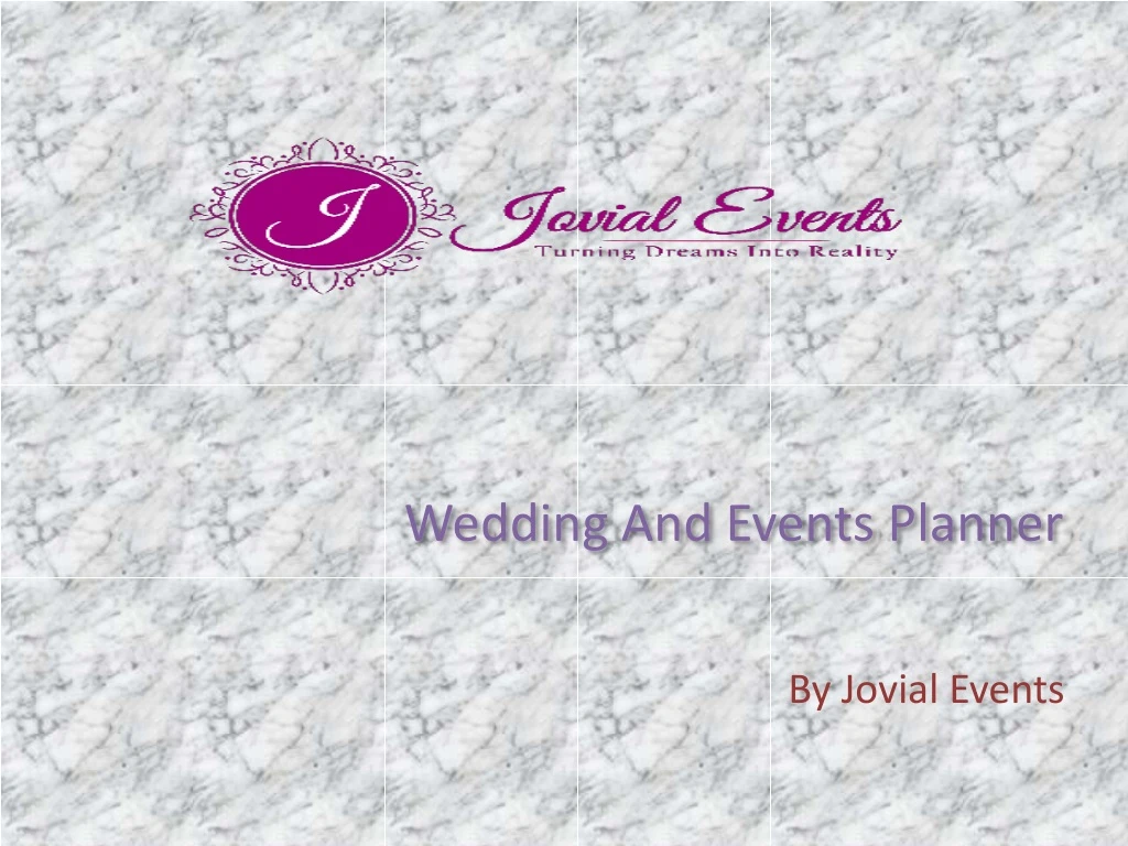wedding and events planner