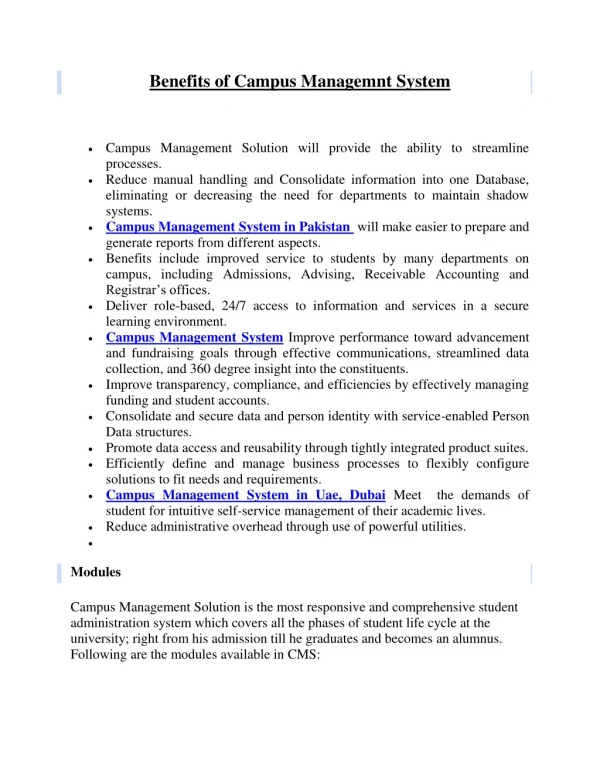 benefits of campus managemnt system