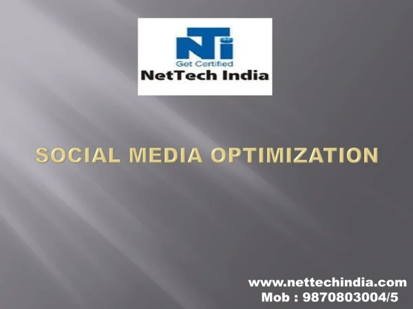 Social Media Optimization course in Mumbai