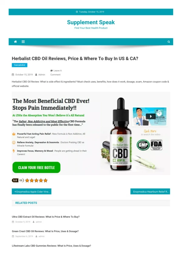 What Are The Advantages Of Using Herbalist Cbd Oil?