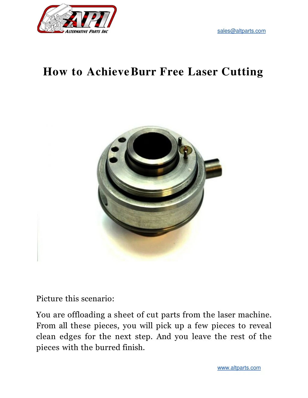 how to achieve burr free laser cutting
