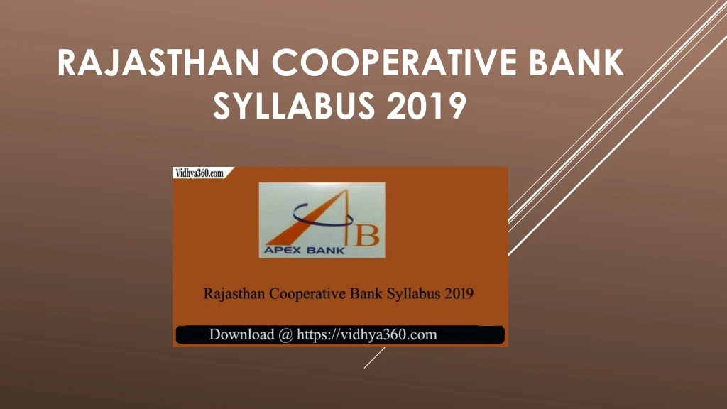 rajasthan cooperative bank syllabus 2019