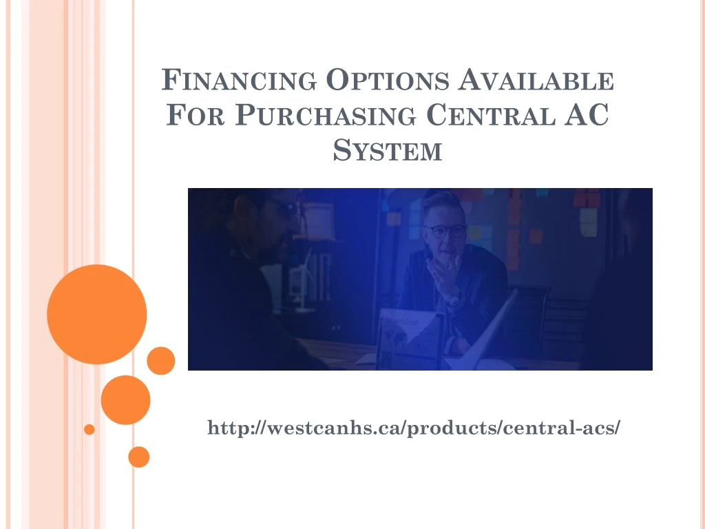 financing options available for purchasing central ac system