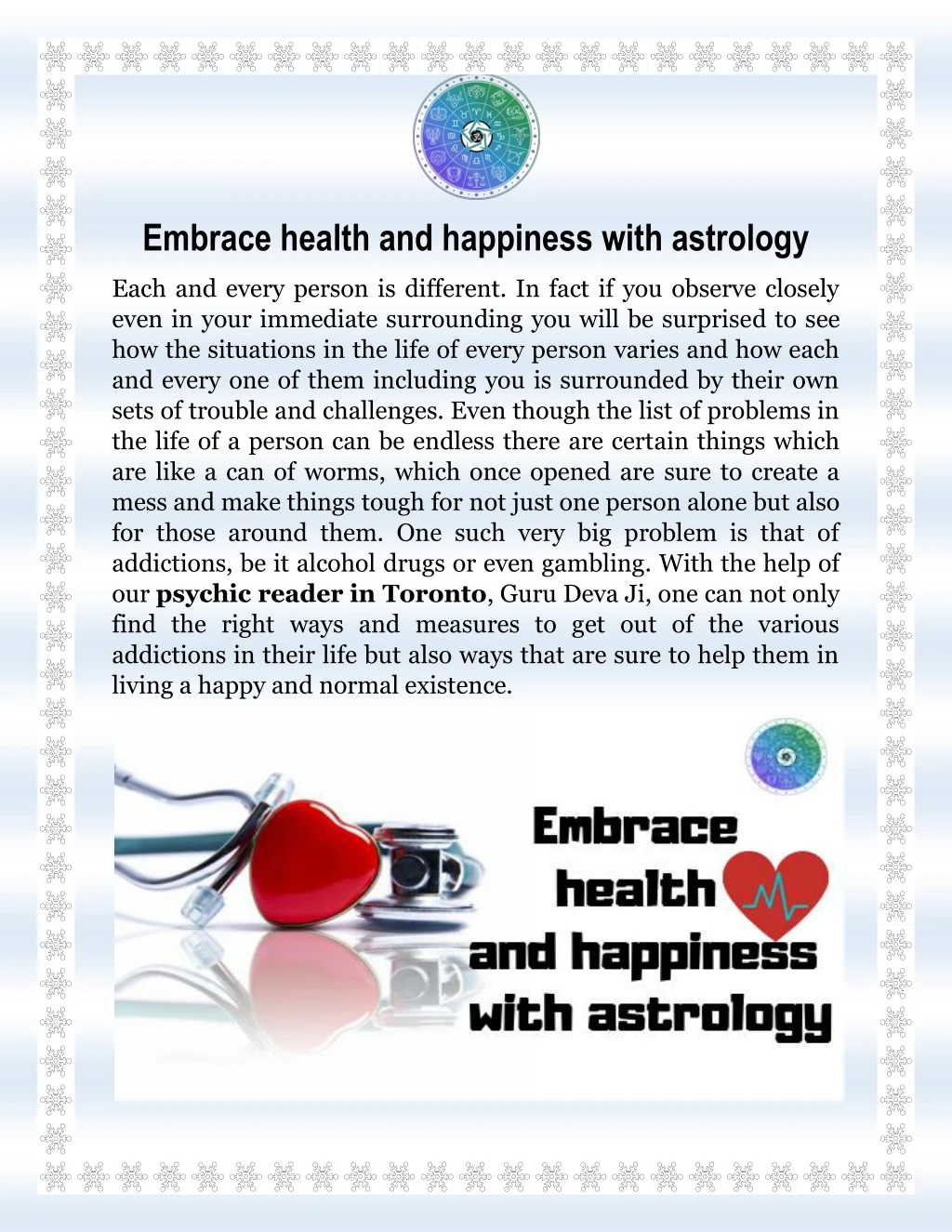 embrace health and happiness with astrology