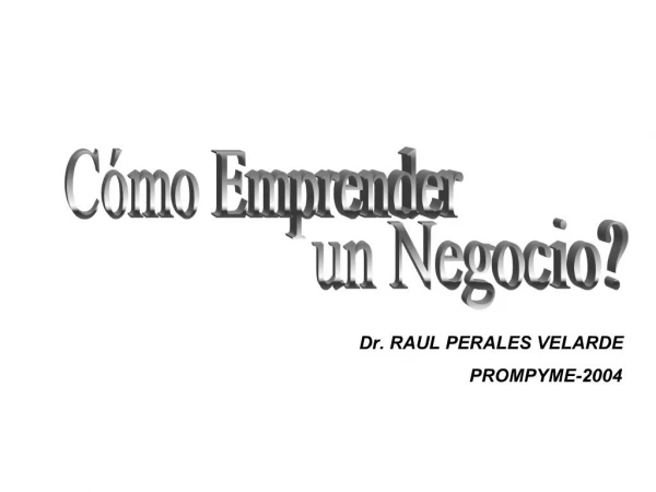 Dr. RAUL PERALES VELARDE PROMPYME-2004