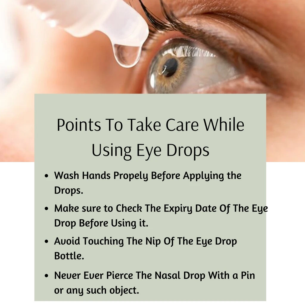 points to take care while using eye drops
