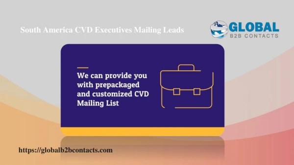 South America CVD Executives Mailing Leads