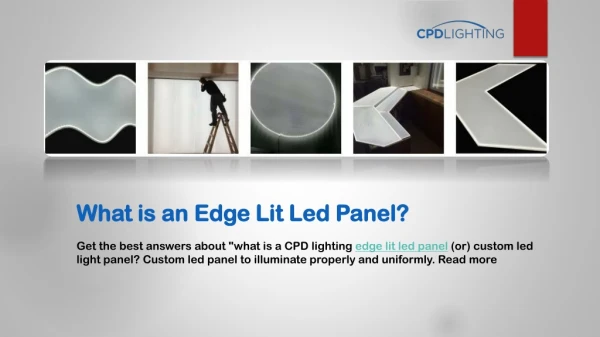 What is an Edge Lit Led Panel?