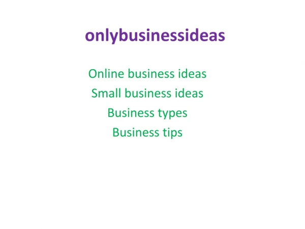 business ideas