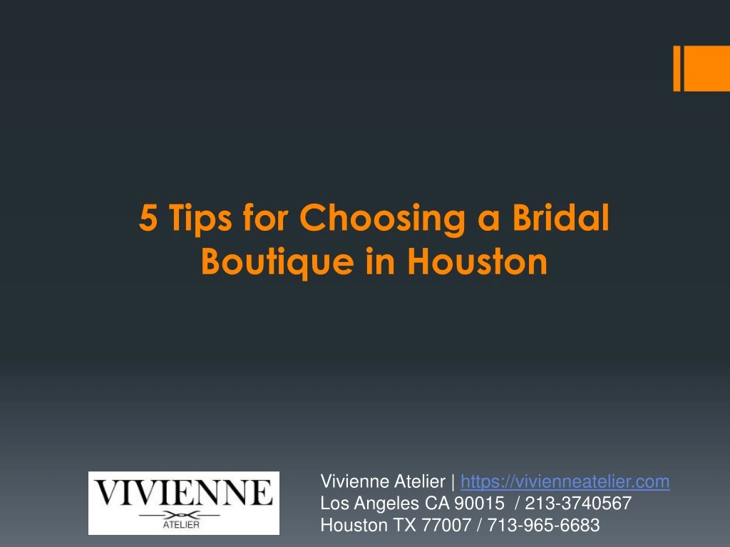 5 tips for choosing a bridal boutique in houston