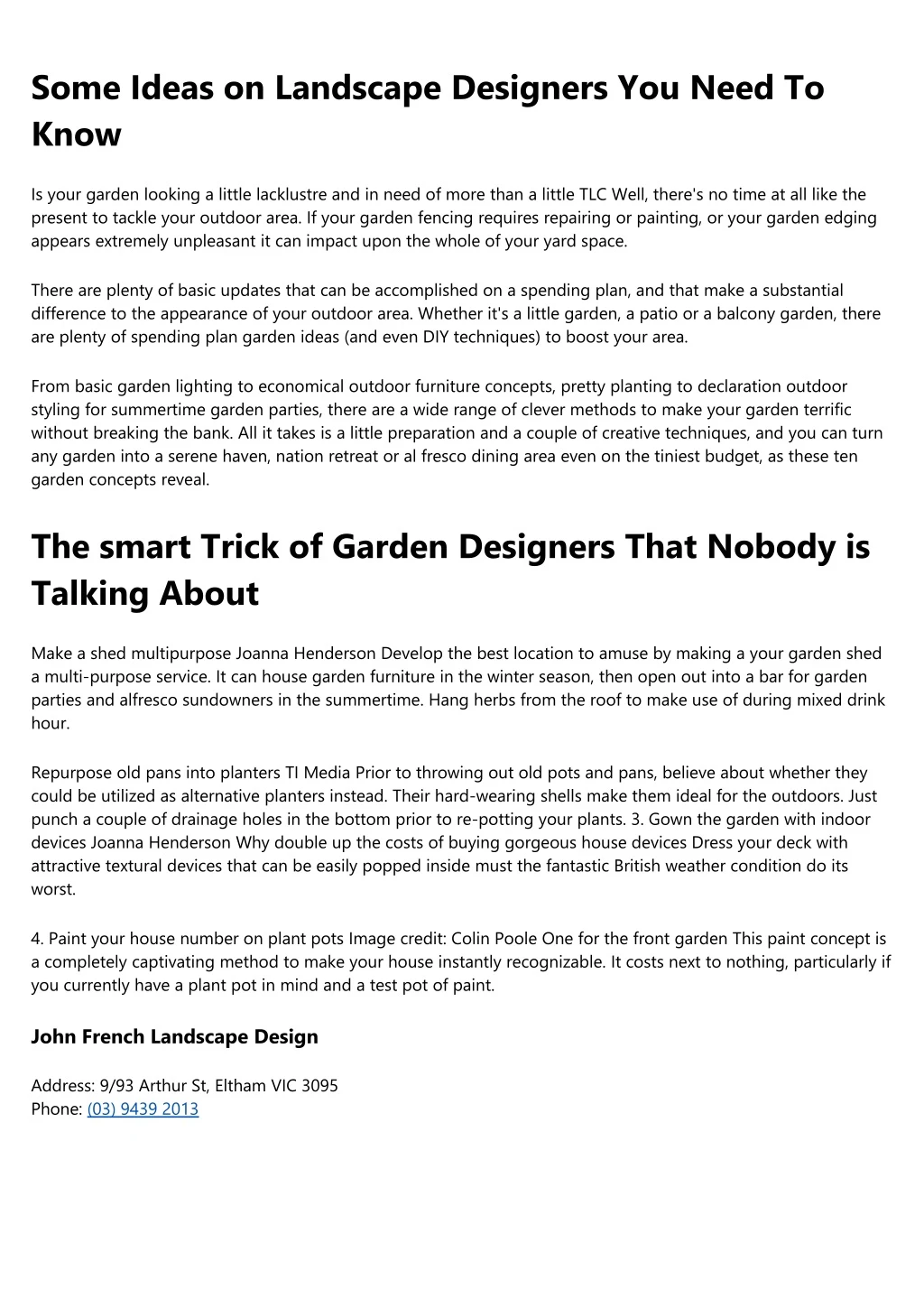 some ideas on landscape designers you need to know