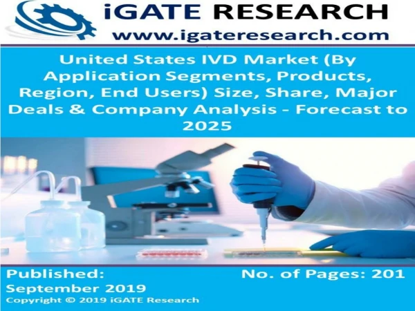 United States IVD Market (By Application Segments, Products, Region, End Users) Size, Share, Major Deals & Company Analy