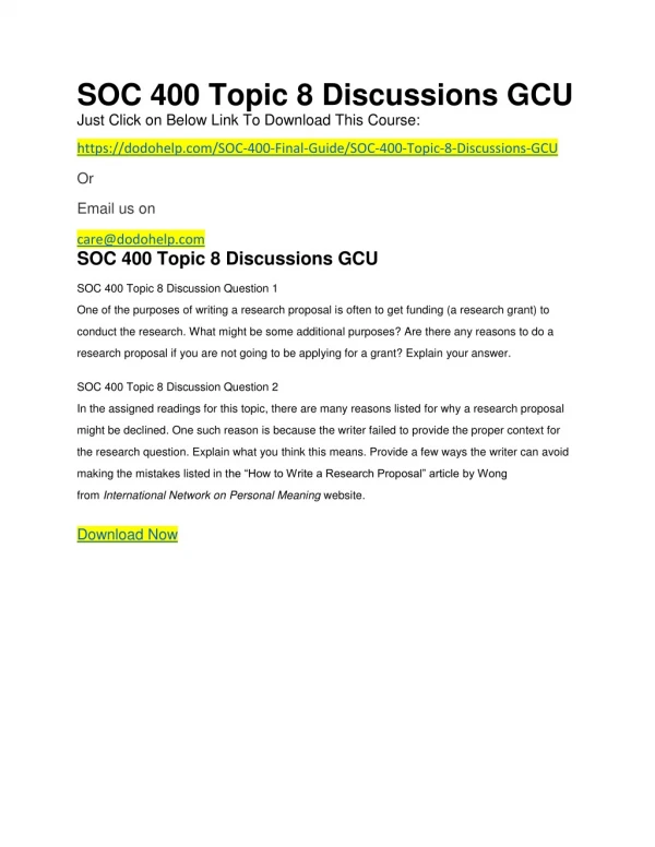 soc 400 topic 8 discussions gcu just click