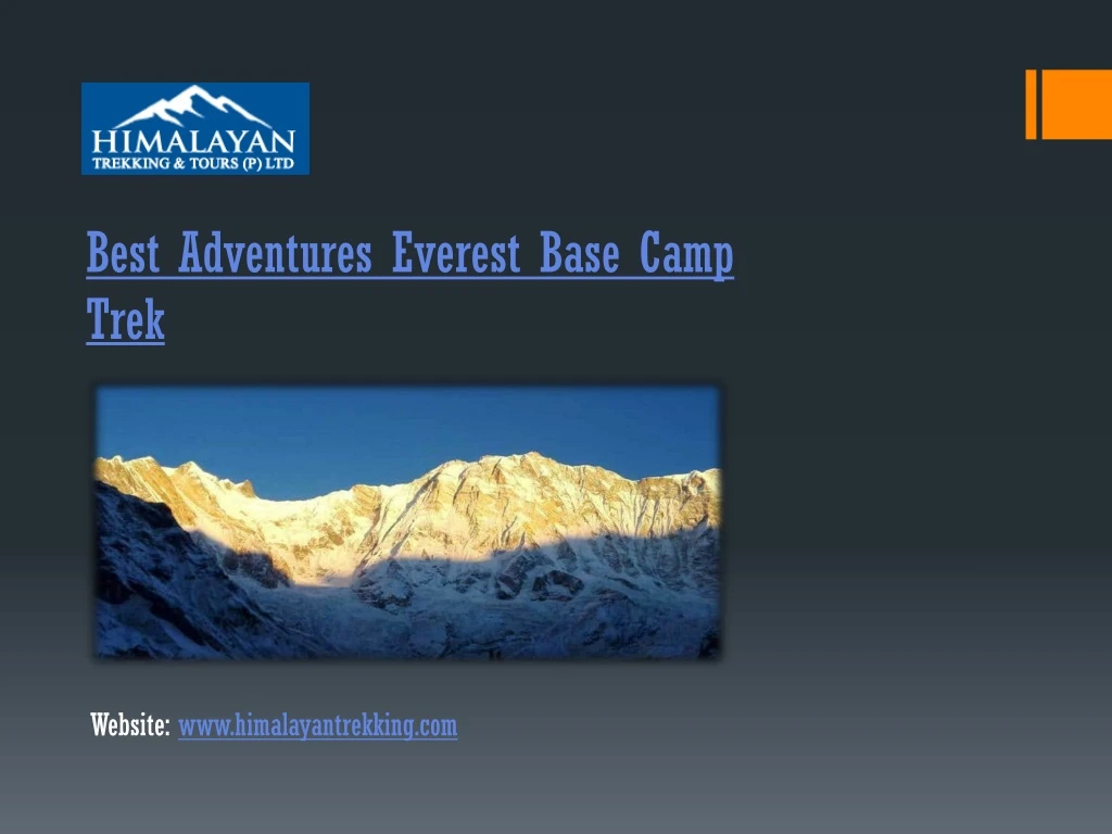 best adventures everest base camp trek